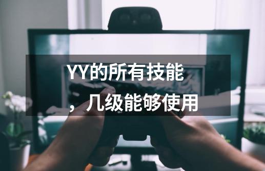 YY的所有技能,几级能够使用-第1张-游戏信息-龙启网