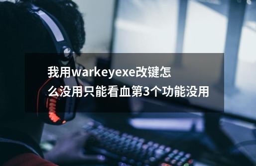我用warkey.exe改键怎么没用只能看血第3个功能没用-第1张-游戏信息-龙启网
