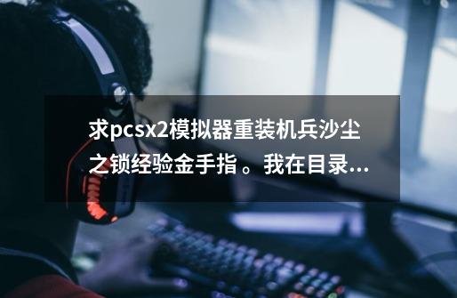 求pcsx2模拟器重装机兵沙尘之锁经验金手指 。我在目录下找到了cheets 文件,有两个pnac-第1张-游戏信息-龙启网