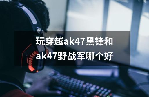 玩穿越ak47黑锋和ak47野战军哪个好-第1张-游戏信息-龙启网