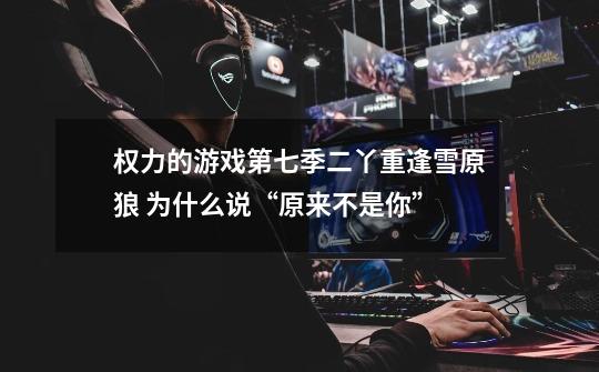 权力的游戏第七季二丫重逢雪原狼 为什么说“原来不是你”-第1张-游戏信息-龙启网