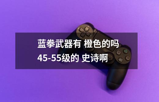 蓝拳武器有 橙色的吗 45-55级的 史诗啊-第1张-游戏信息-龙启网
