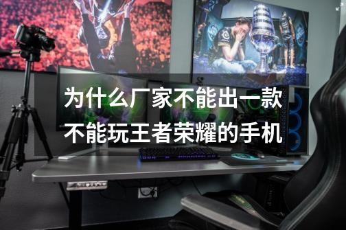 为什么厂家不能出一款不能玩王者荣耀的手机-第1张-游戏信息-龙启网