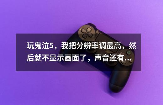 玩鬼泣5，我把分辨率调最高，然后就不显示画面了，声音还有。求教！！！-第1张-游戏信息-龙启网