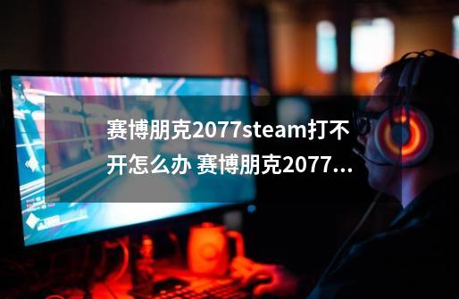 赛博朋克2077steam打不开怎么办 赛博朋克2077steam进不去游戏解决方法-第1张-游戏信息-龙启网