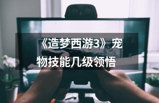 《造梦西游3》宠物技能几级领悟-第1张-游戏信息-龙启网