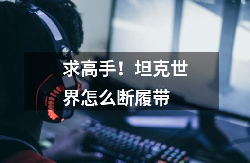 求高手!坦克世界怎么断履带-第1张-游戏信息-龙启网