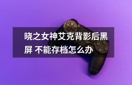 晓之女神艾克背影后黑屏 不能存档怎么办-第1张-游戏信息-龙启网