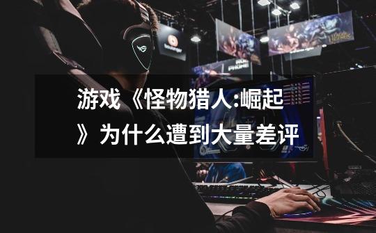 游戏《怪物猎人:崛起》为什么遭到大量差评-第1张-游戏信息-龙启网