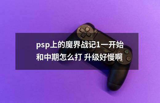 psp上的魔界战记1一开始和中期怎么打 升级好慢啊-第1张-游戏信息-龙启网