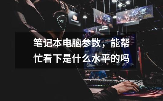 笔记本电脑参数,能帮忙看下是什么水平的吗-第1张-游戏信息-龙启网