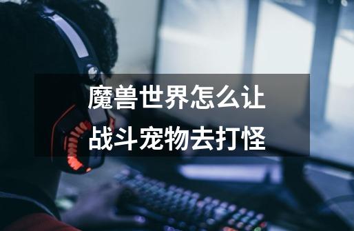 魔兽世界怎么让战斗宠物去打怪-第1张-游戏信息-龙启网
