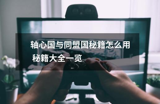 轴心国与同盟国秘籍怎么用 秘籍大全一览-第1张-游戏信息-龙启网