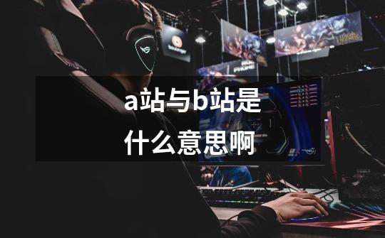 a站与b站是什么意思啊-第1张-游戏信息-龙启网