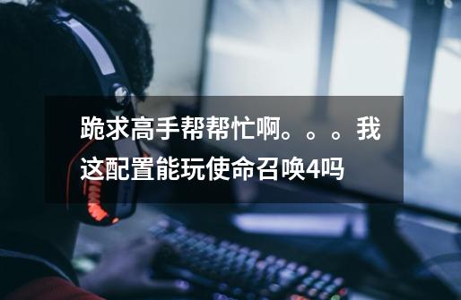 跪求高手帮帮忙啊。。。我这配置能玩使命召唤4吗-第1张-游戏信息-龙启网
