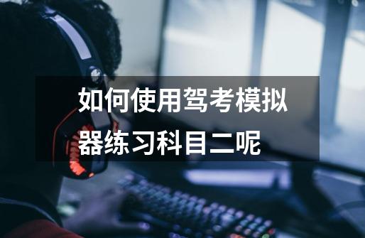 如何使用驾考模拟器练习科目二呢-第1张-游戏信息-龙启网