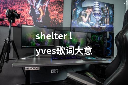 shelter lyves歌词大意-第1张-游戏信息-龙启网