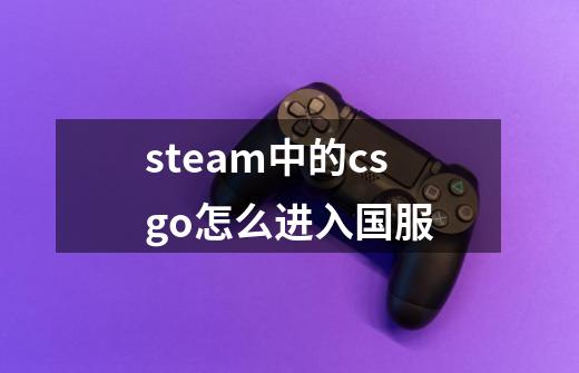 steam中的csgo怎么进入国服-第1张-游戏信息-龙启网