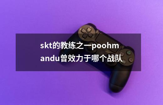 skt的教练之一poohmandu曾效力于哪个战队-第1张-游戏信息-龙启网
