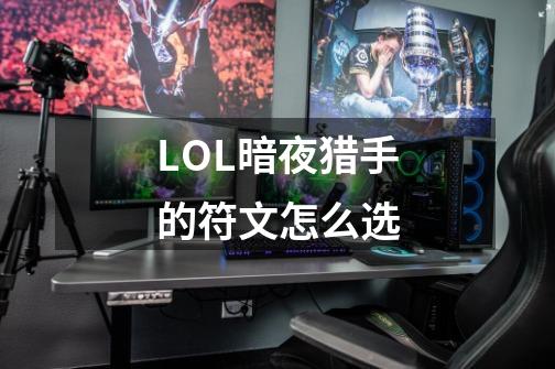LOL暗夜猎手的符文怎么选-第1张-游戏信息-龙启网