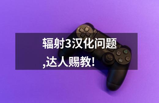 辐射3汉化问题,达人赐教!-第1张-游戏信息-龙启网
