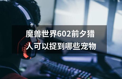 魔兽世界6.02前夕猎人可以捉到哪些宠物-第1张-游戏信息-龙启网