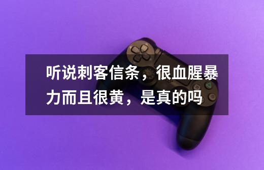 听说刺客信条，很血腥暴力而且很黄，是真的吗-第1张-游戏信息-龙启网