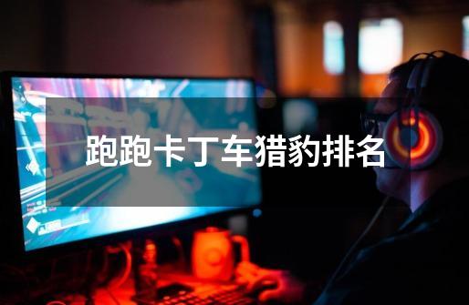 跑跑卡丁车猎豹排名-第1张-游戏信息-龙启网