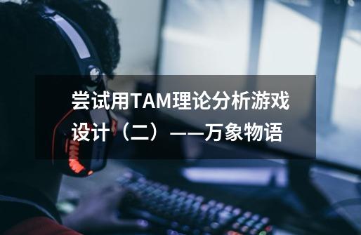 尝试用TAM理论分析游戏设计(二)——万象物语-第1张-游戏信息-龙启网