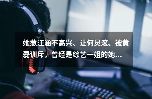 她惹汪涵不高兴、让何炅滚、被黄磊训斥,曾经是综艺一姐的她做错了什么呢-第1张-游戏信息-龙启网