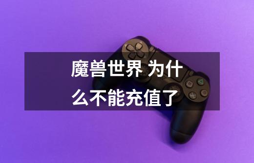 魔兽世界 为什么不能充值了-第1张-游戏信息-龙启网