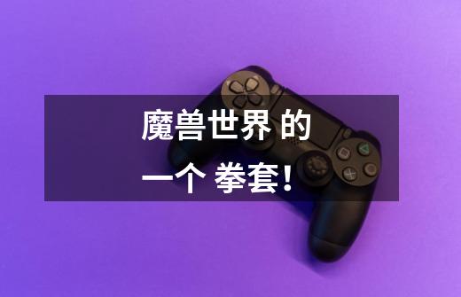 魔兽世界 的 一个 拳套!-第1张-游戏信息-龙启网