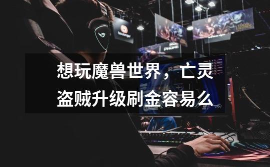 想玩魔兽世界，亡灵盗贼升级刷金容易么-第1张-游戏信息-龙启网