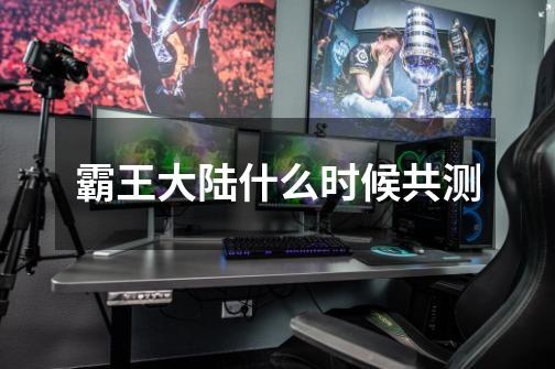 霸王大陆什么时候共测-第1张-游戏信息-龙启网