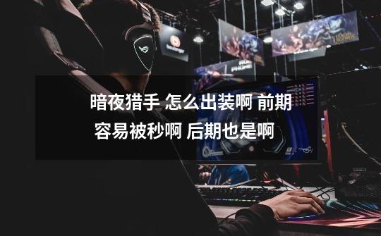 暗夜猎手 怎么出装啊 前期 容易被秒啊 后期也是啊-第1张-游戏信息-龙启网