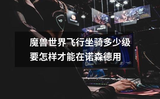 魔兽世界飞行坐骑多少级要怎样才能在诺森德用-第1张-游戏信息-龙启网