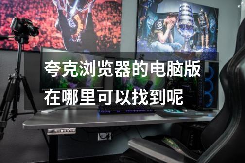 夸克浏览器的电脑版在哪里可以找到呢-第1张-游戏信息-龙启网