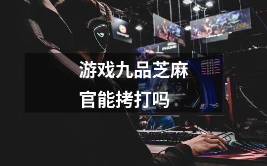 游戏九品芝麻官能拷打吗-第1张-游戏信息-龙启网