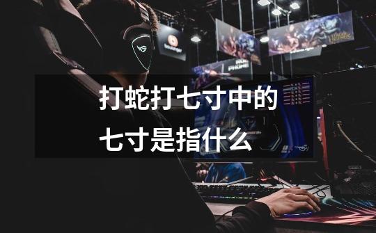 打蛇打七寸中的七寸是指什么-第1张-游戏信息-龙启网