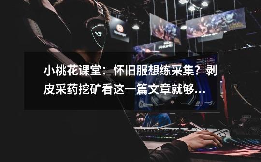 小桃花课堂:怀旧服想练采集?剥皮采药挖矿看这一篇文章就够了,采矿采药练级路线-第1张-游戏信息-龙启网