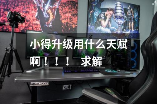 小得升级用什么天赋啊 ！！！  求解-第1张-游戏信息-龙启网