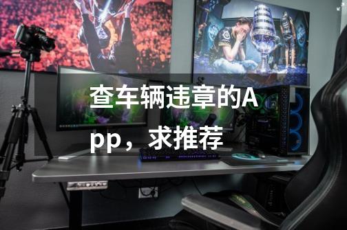 查车辆违章的App，求推荐-第1张-游戏信息-龙启网