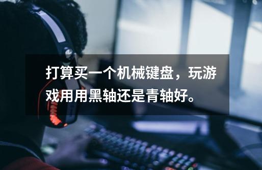 打算买一个机械键盘,玩游戏用用黑轴还是青轴好。-第1张-游戏信息-龙启网