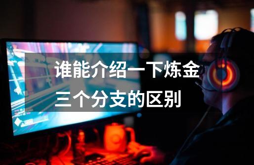 谁能介绍一下炼金三个分支的区别-第1张-游戏信息-龙启网
