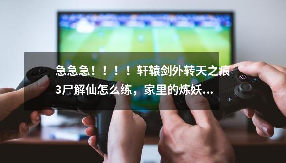 急急急!!!!轩辕剑外转天之痕3尸解仙怎么练,家里的炼妖壶不好使了-第1张-游戏信息-龙启网
