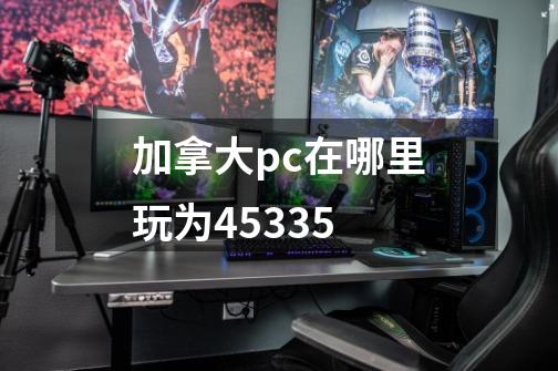 加拿大pc在哪里玩为45335-第1张-游戏信息-龙启网
