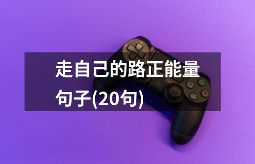 走自己的路正能量句子(20句)-第1张-游戏信息-龙启网