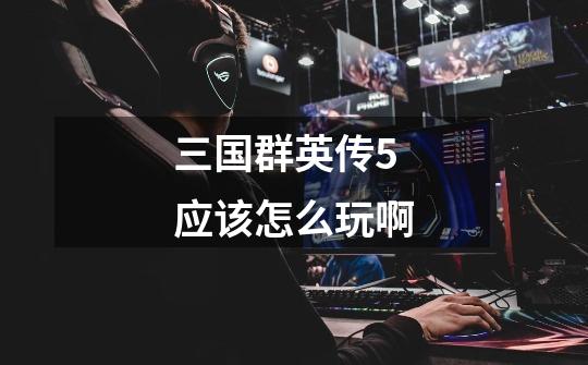 三国群英传5应该怎么玩啊-第1张-游戏信息-龙启网