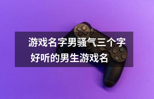 游戏名字男骚气三个字 好听的男生游戏名-第1张-游戏信息-龙启网