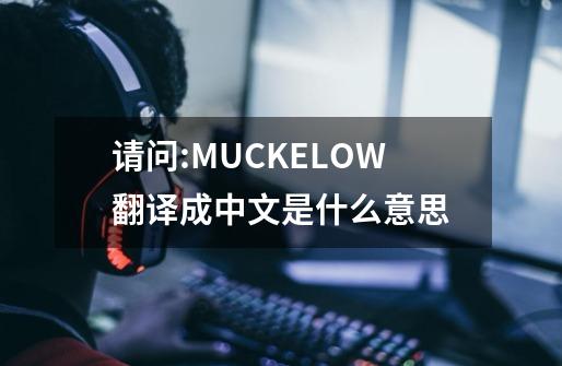 请问:MUCKELOW翻译成中文是什么意思-第1张-游戏信息-龙启网